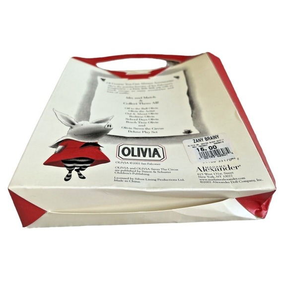 Madame Alexander Olivia The Pig Outfit Set Bed Time MIB Vintage 2002 Red Slipper - Picture 3 of 3